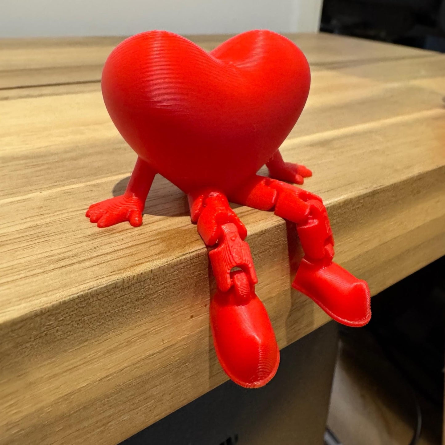 Hart of roos met bungelbenen – 3D-geprinte plankdecoratie