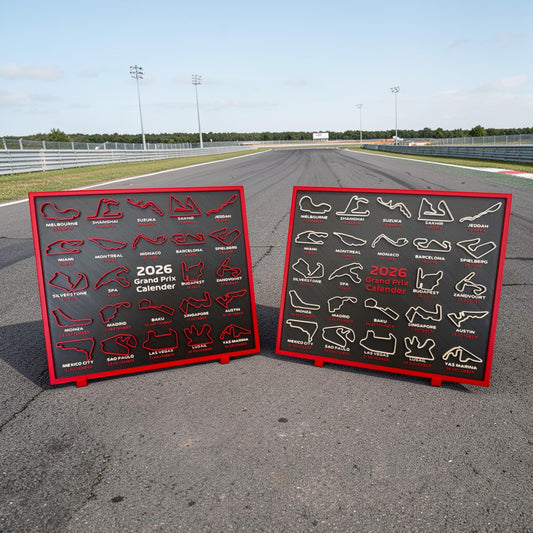 Formule 1 kalender 2026 – 3D-geprinte circuitkalender