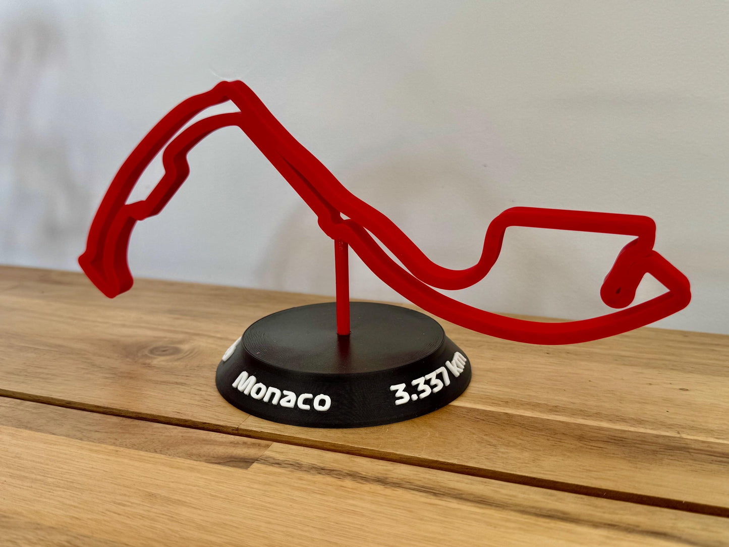 Racecircuit sculptuur op voet – 3D-geprint circuitmodel