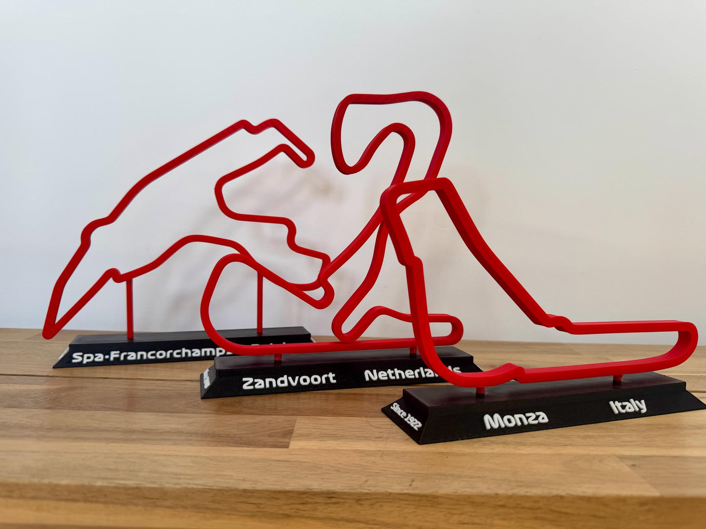 Racecircuit sculptuur op voet – 3D-geprint circuitmodel