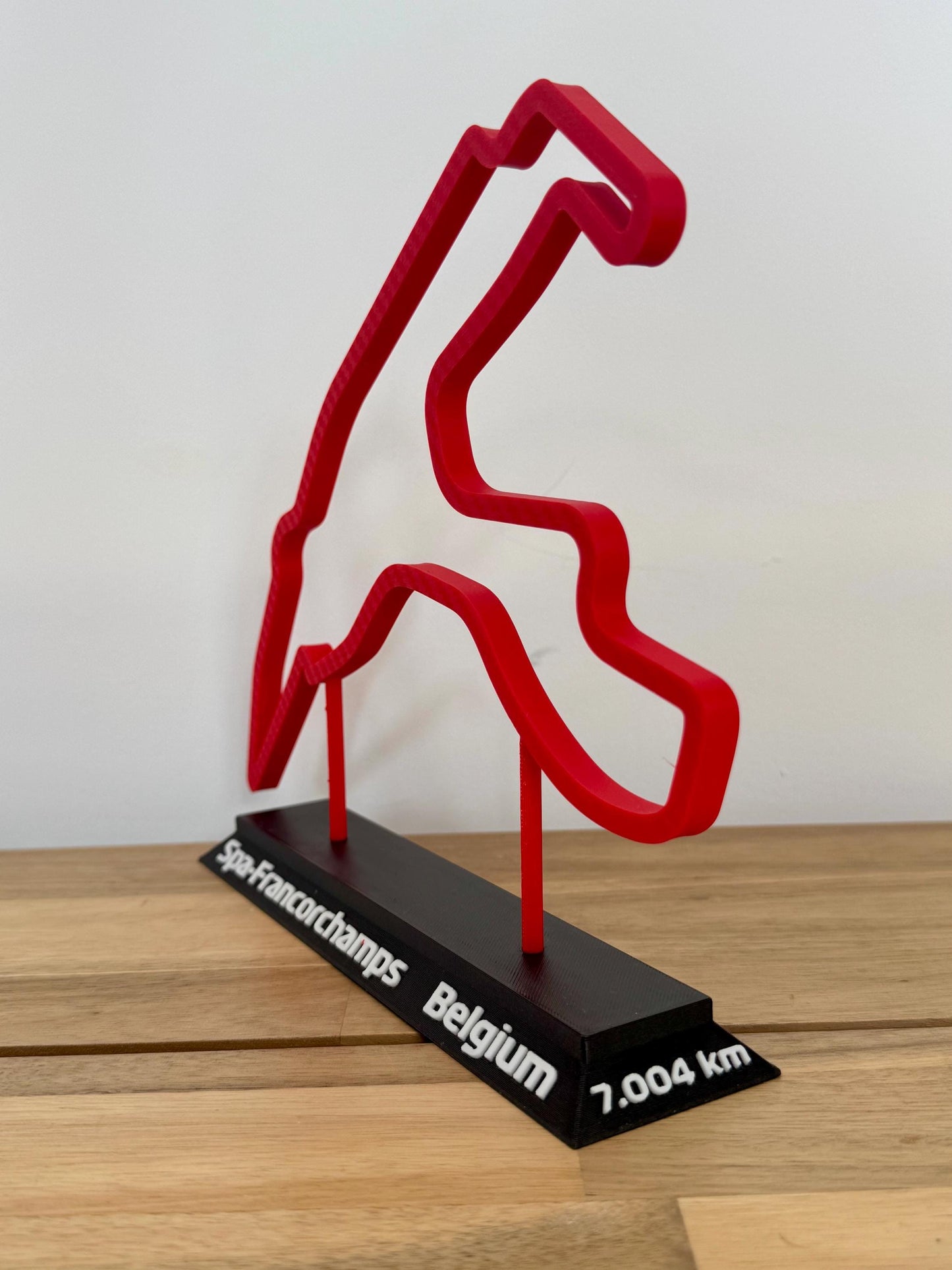 Racecircuit sculptuur op voet – 3D-geprint circuitmodel