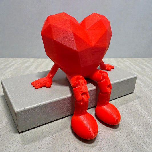 Hart of roos met bungelbenen – 3D-geprinte plankdecoratie