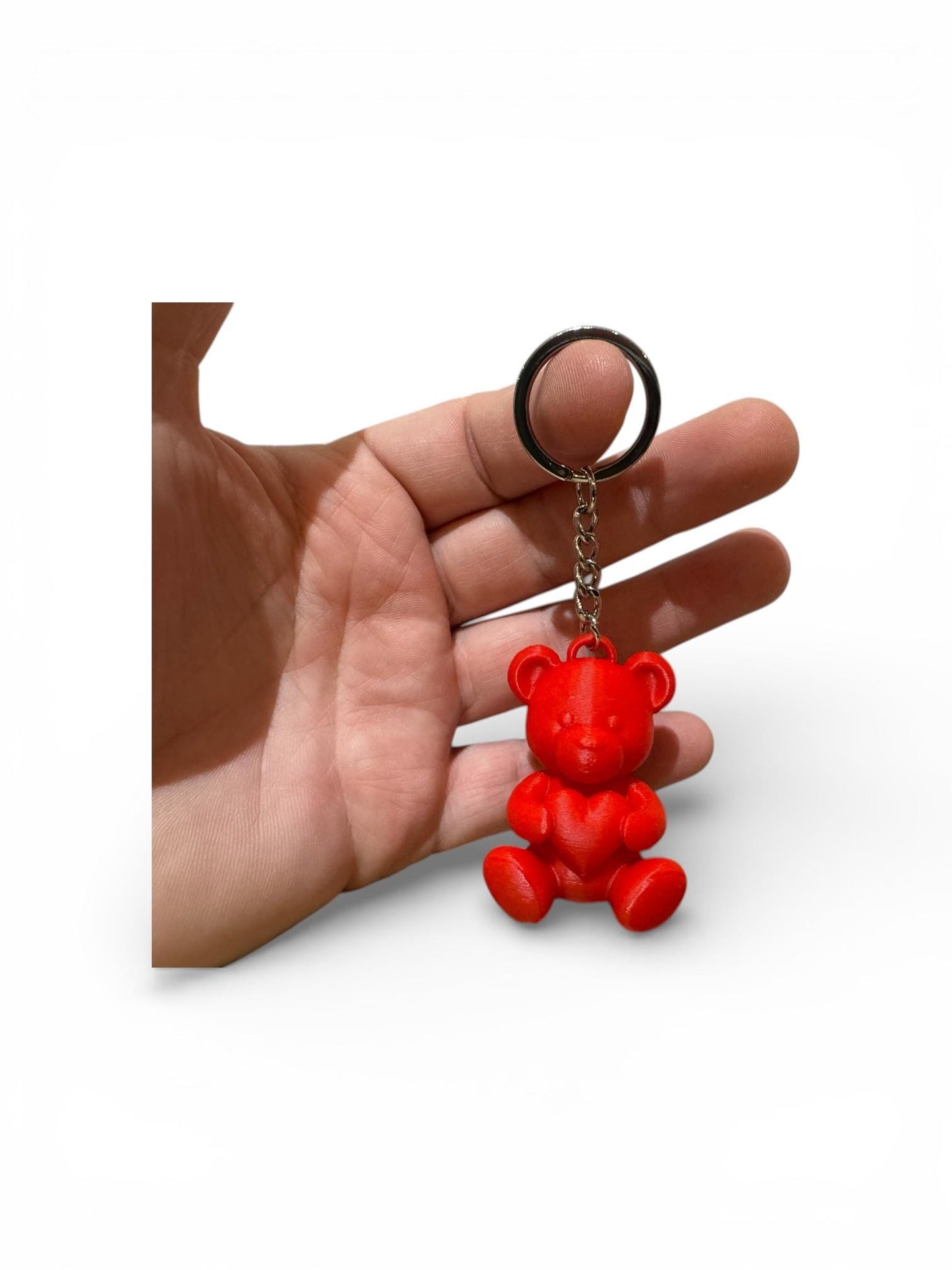 Schattige beren-sleutelhanger met hart – 3D-geprint cadeau