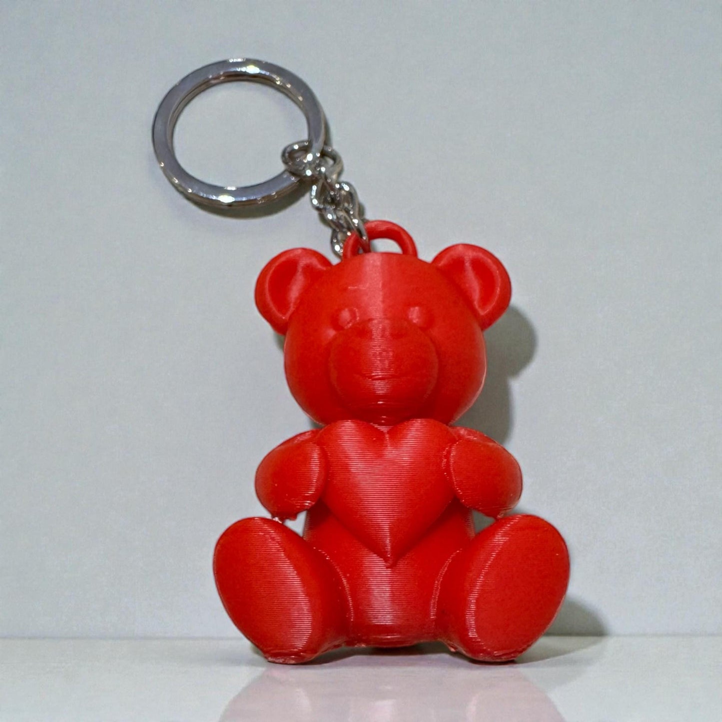 Schattige beren-sleutelhanger met hart – 3D-geprint cadeau