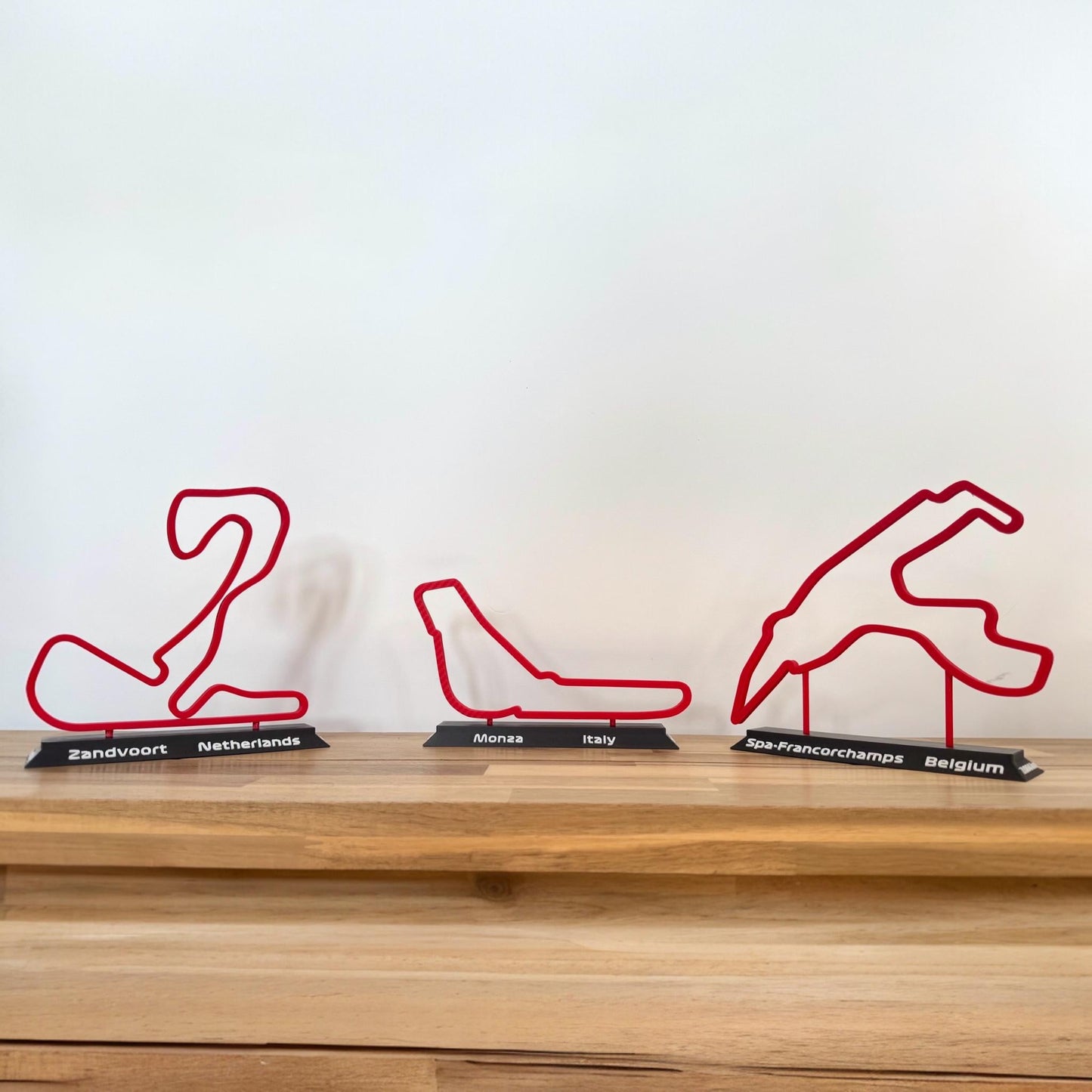Racecircuit sculptuur op voet – 3D-geprint circuitmodel