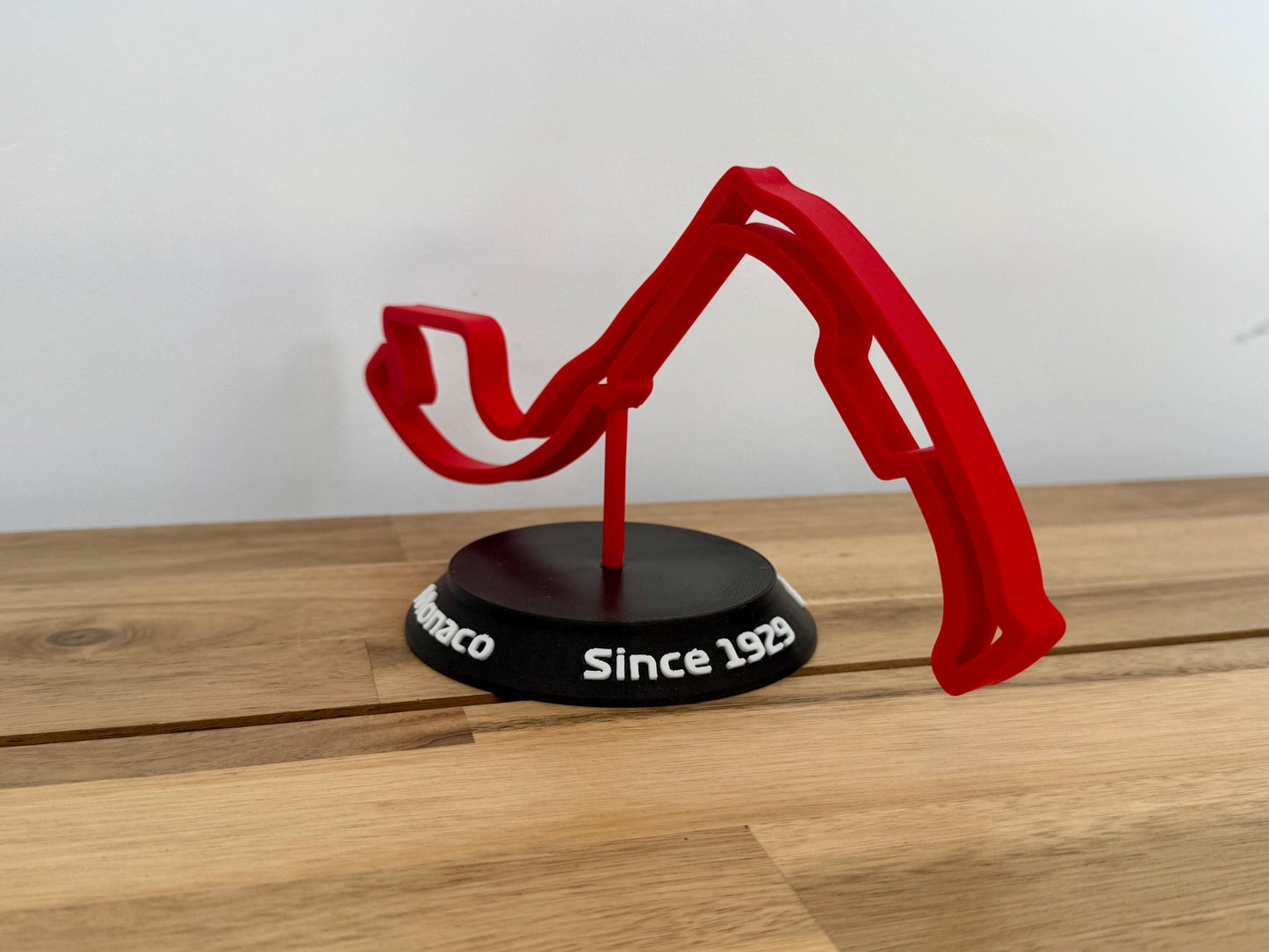 Racecircuit sculptuur op voet – 3D-geprint circuitmodel