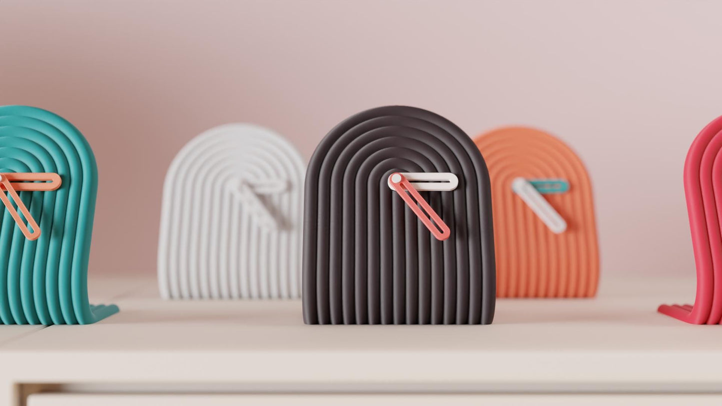Boog bureauklok – 3D-geprinte retro klok