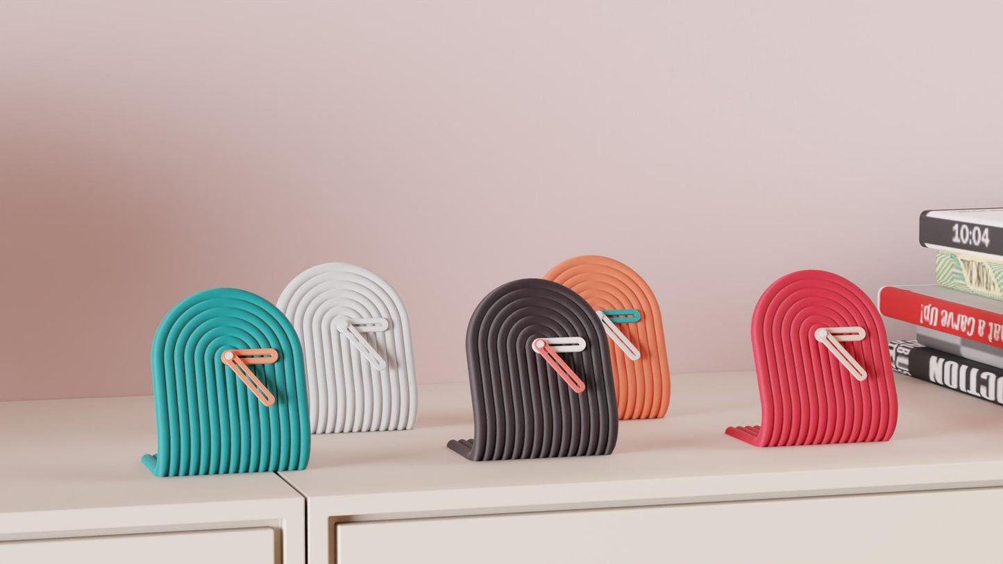 Boog bureauklok – 3D-geprinte retro klok