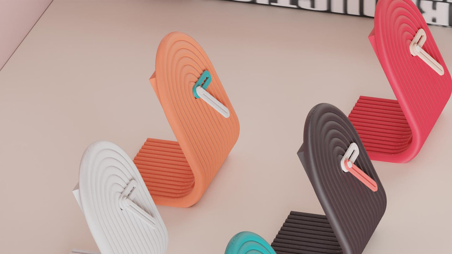 Boog bureauklok – 3D-geprinte retro klok
